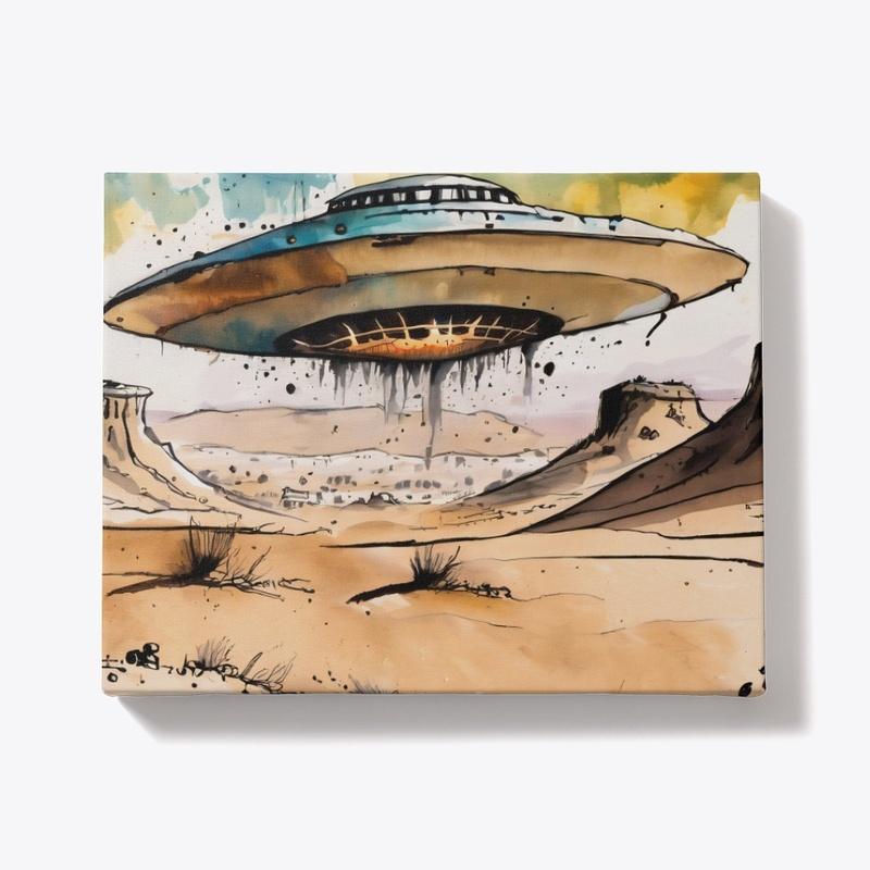 UFO in desert