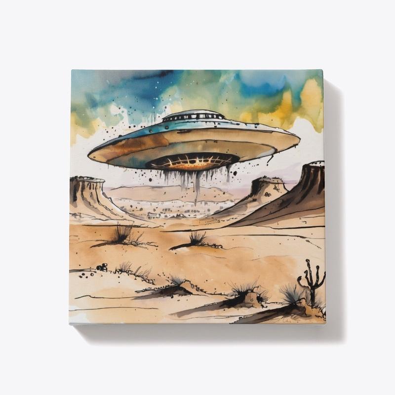 UFO in desert