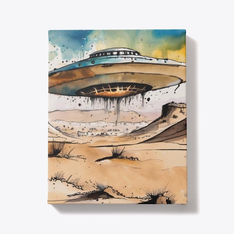 UFO in desert